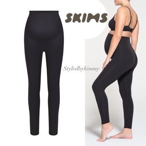 SKIMS FITS EVERYBODY MATERNITY HIGH-WAISTED LEGGING NWT NEW S SMALL ONYX BLACK
